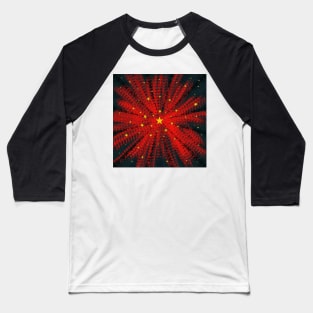 Psychedelic Dreams vibrant Stars Pattern Baseball T-Shirt